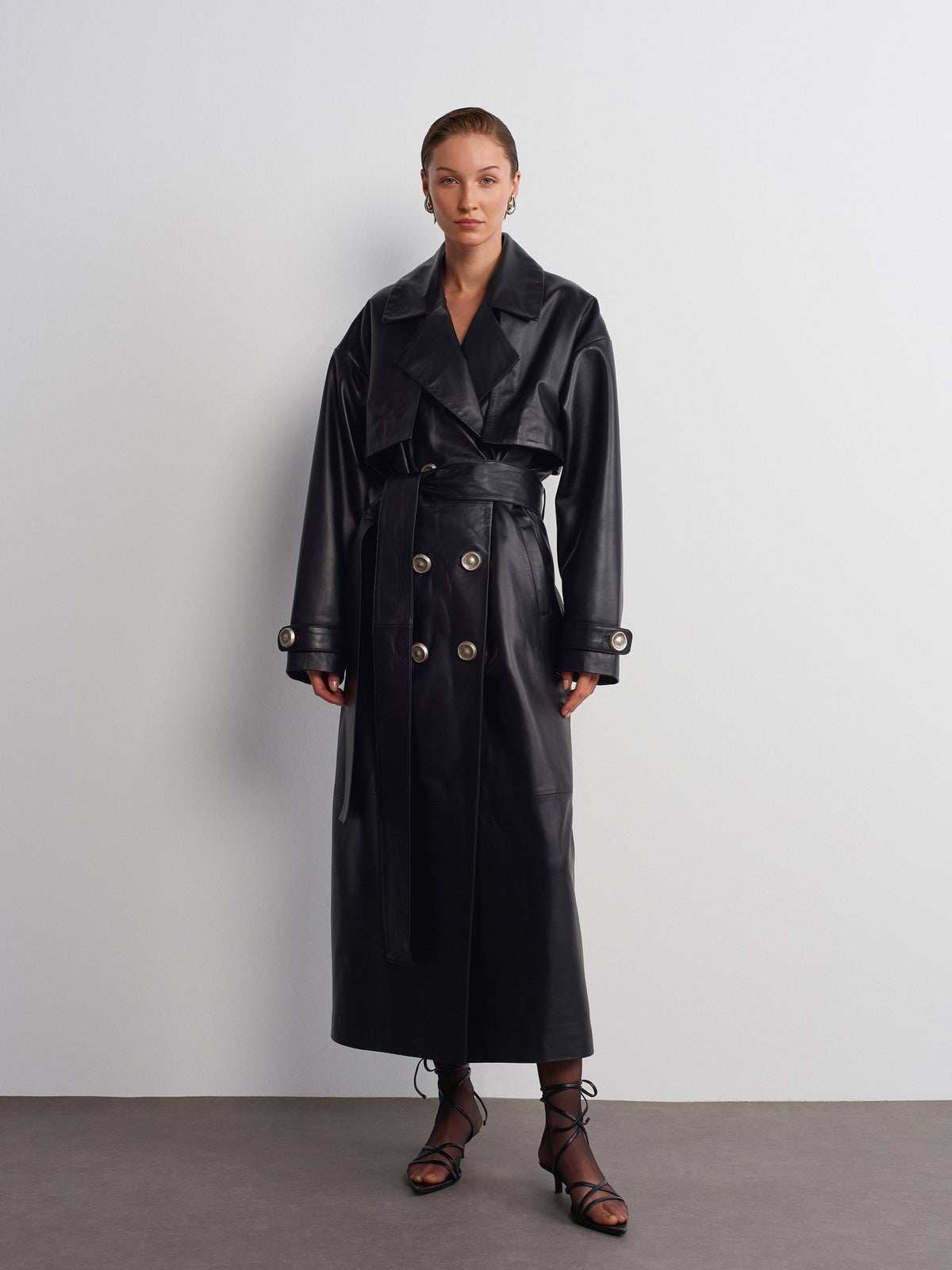 Night Journey Leather Trench