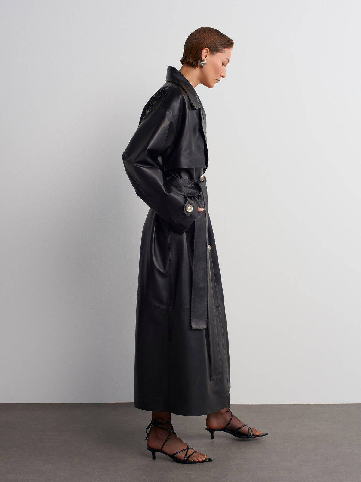 Night Journey Leather Trench