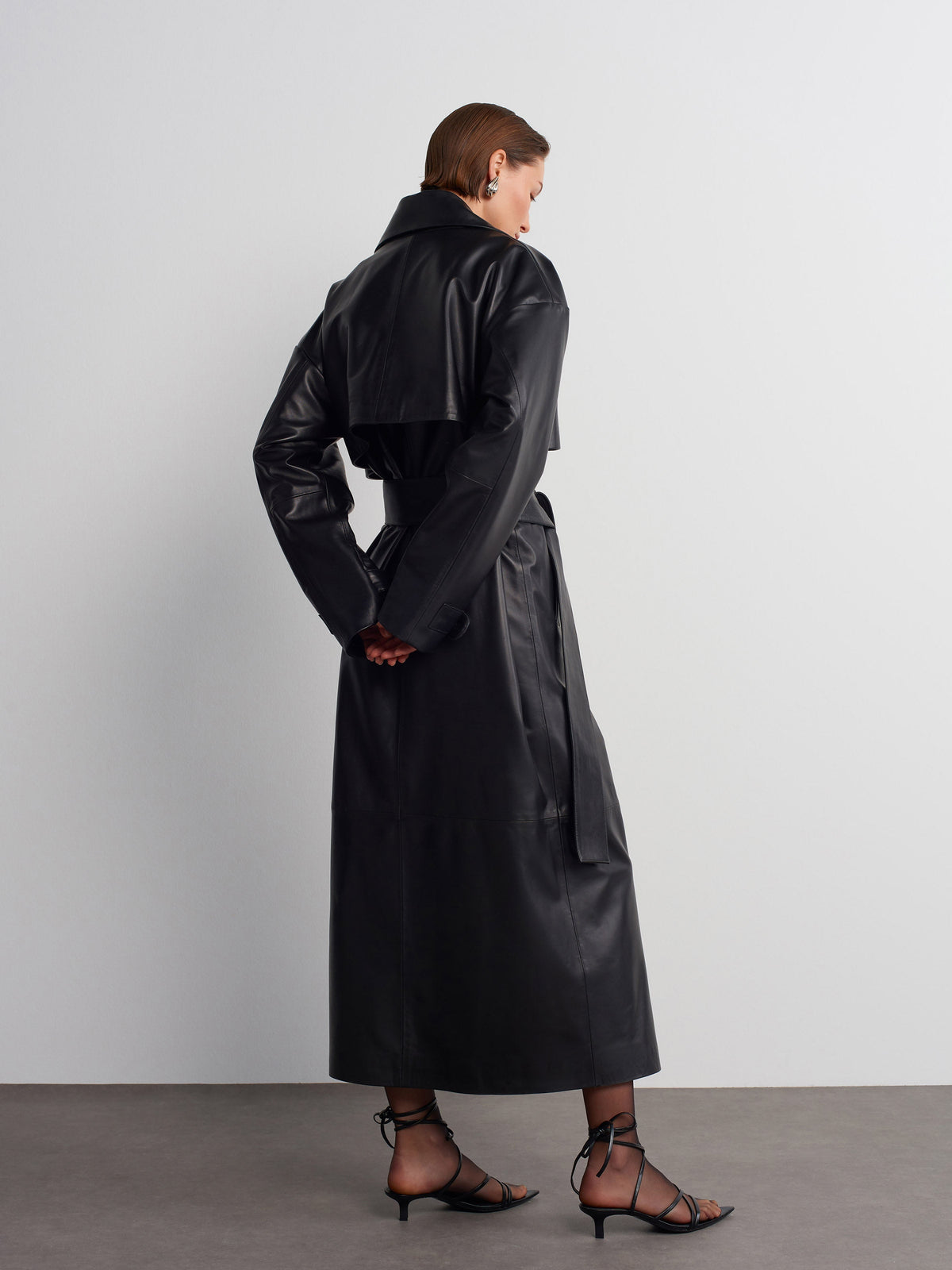 Night Journey Leather Trench