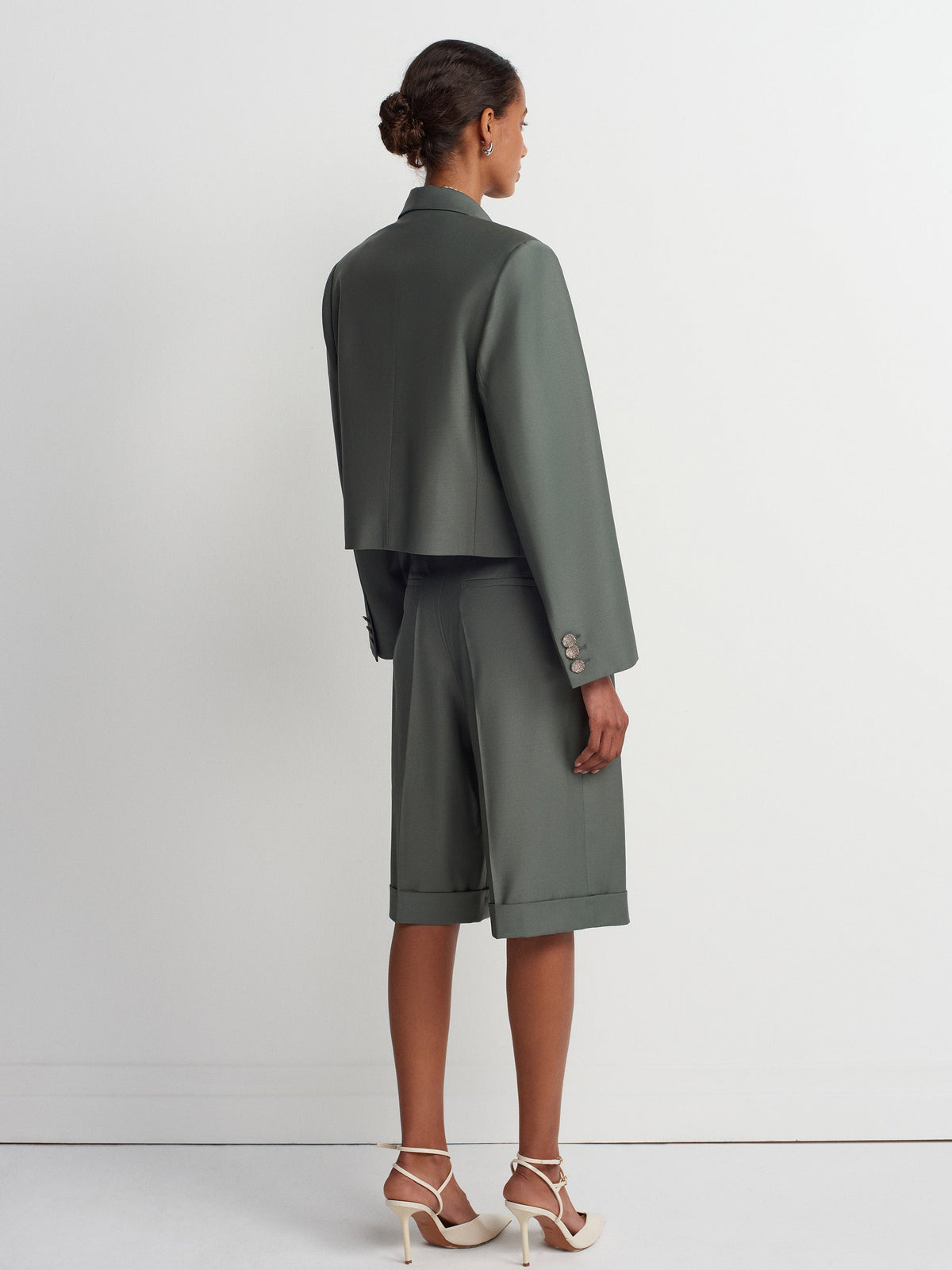 Guru Yeşil Crop Blazer