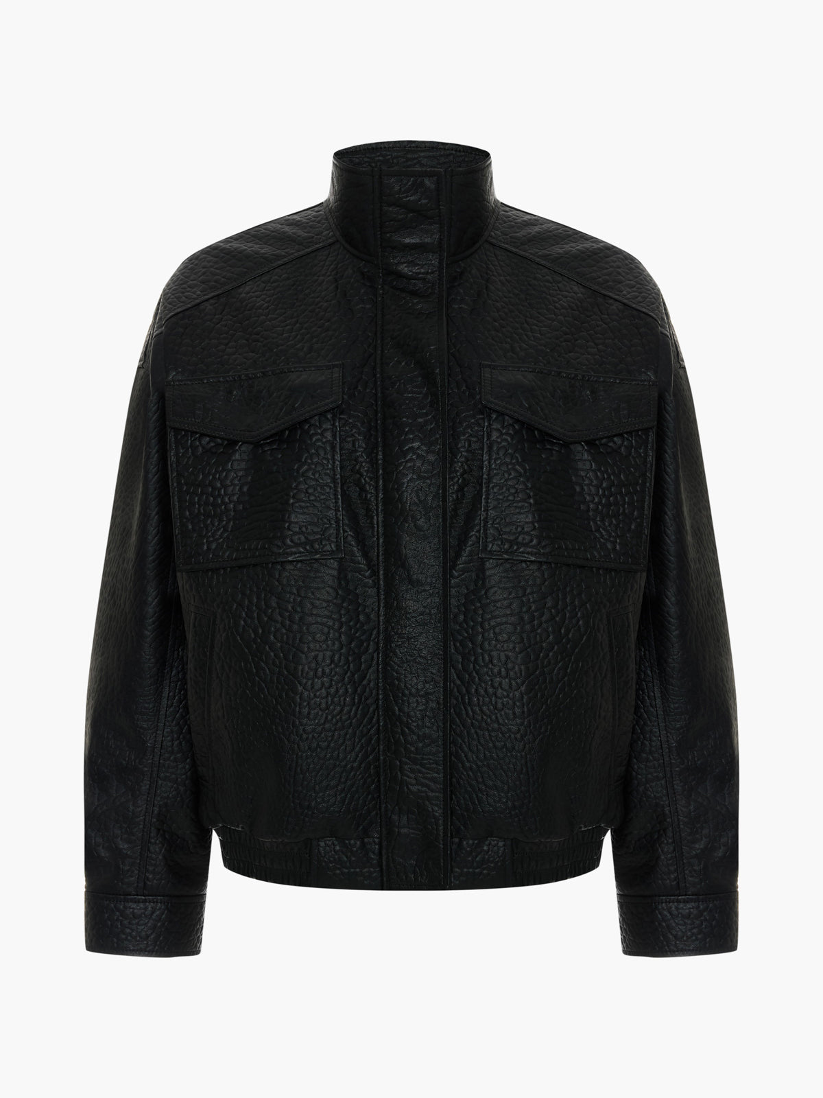 Zoe Leather Bomber Jacket
