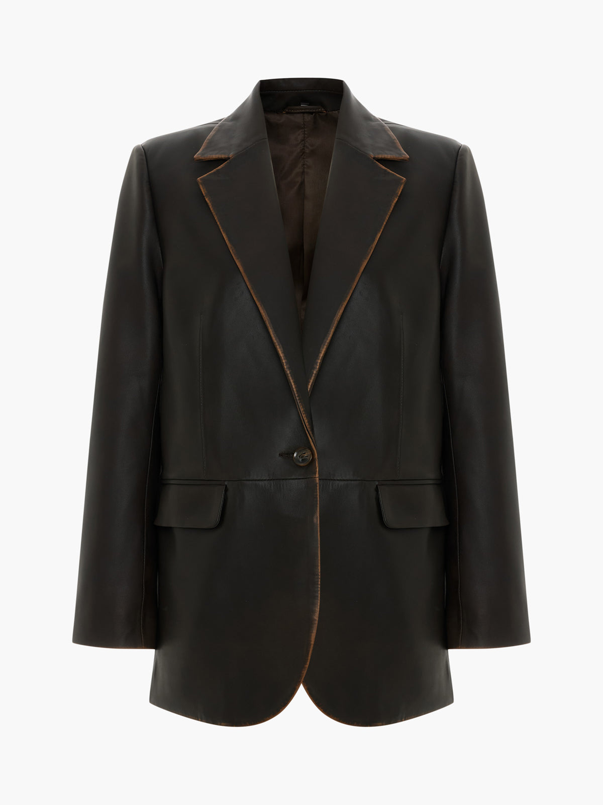 Lou Boyfriend Leather Blazer