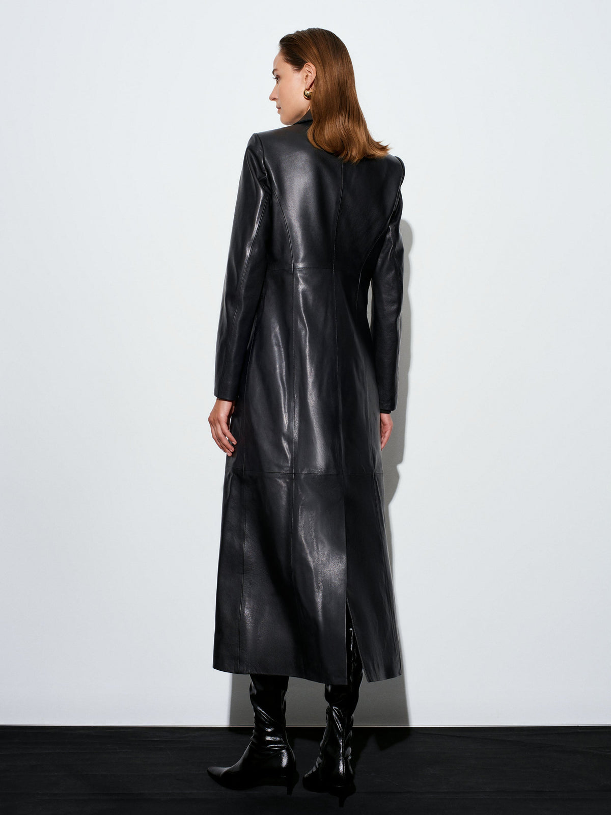 Venus Maxi Leather Blazer