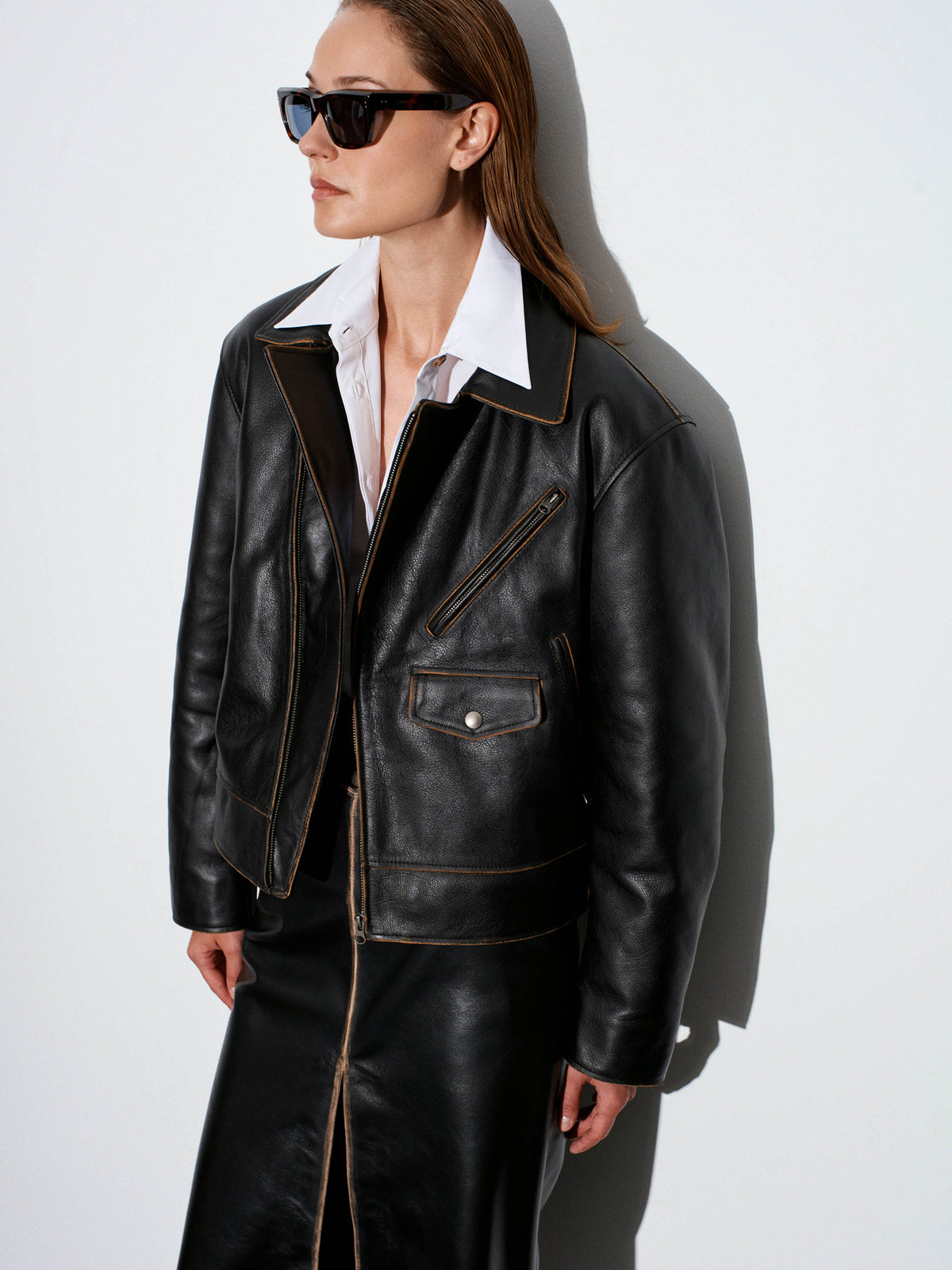 Antique Leather Biker Jacket