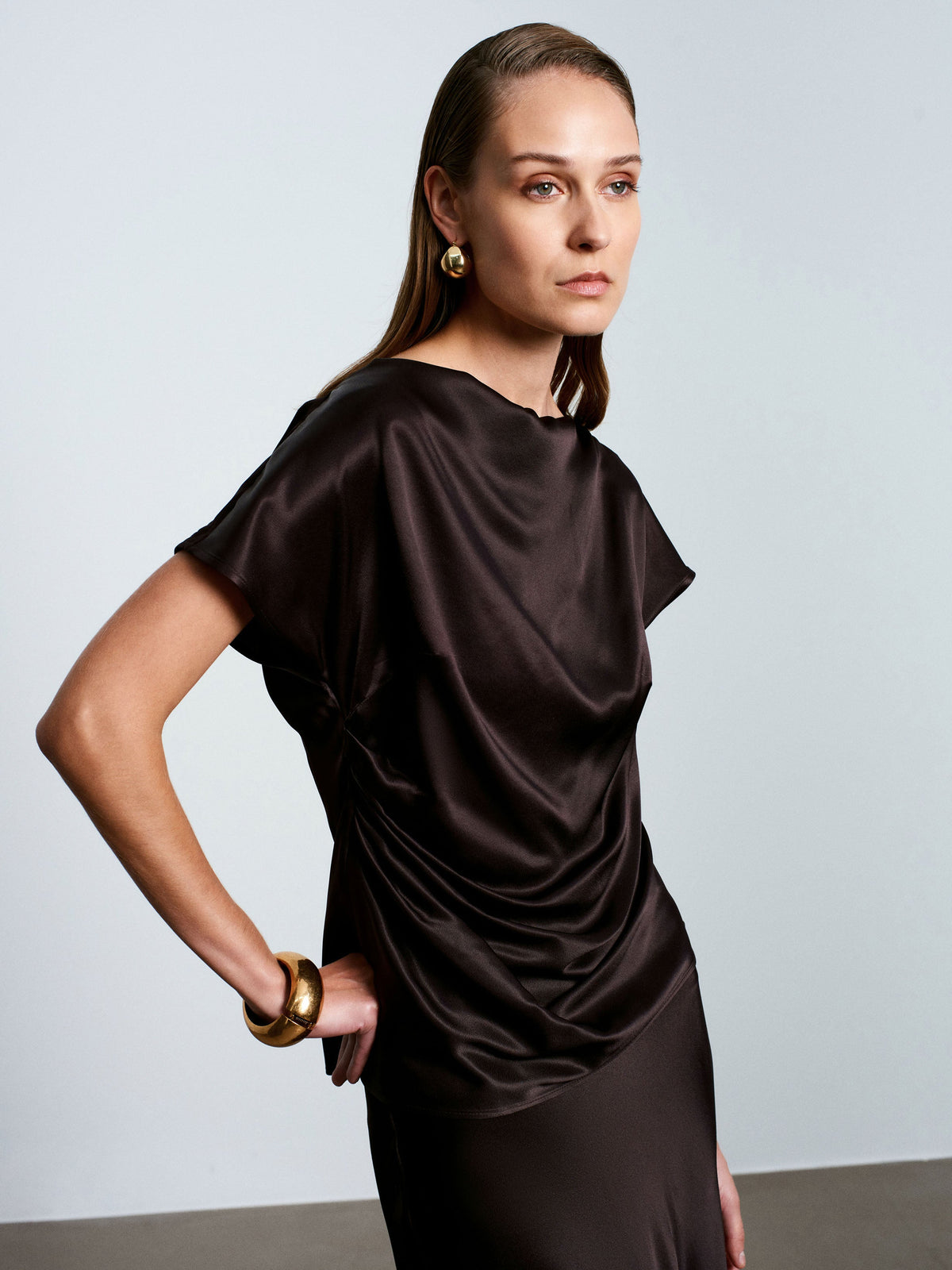Greek Satin Top