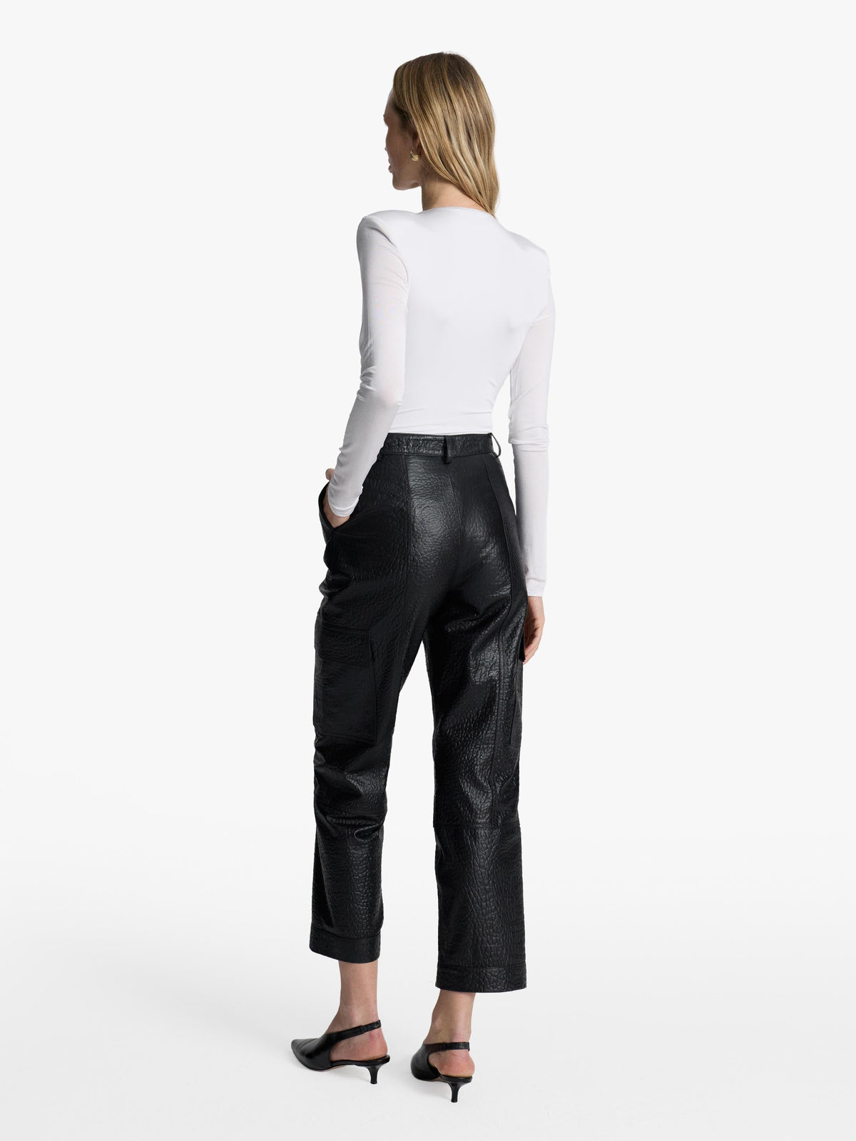 Zoe Leather Cargo Pants